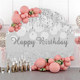 Lofaris Amazing And Glitter Circle Happy Birthday Backdrop